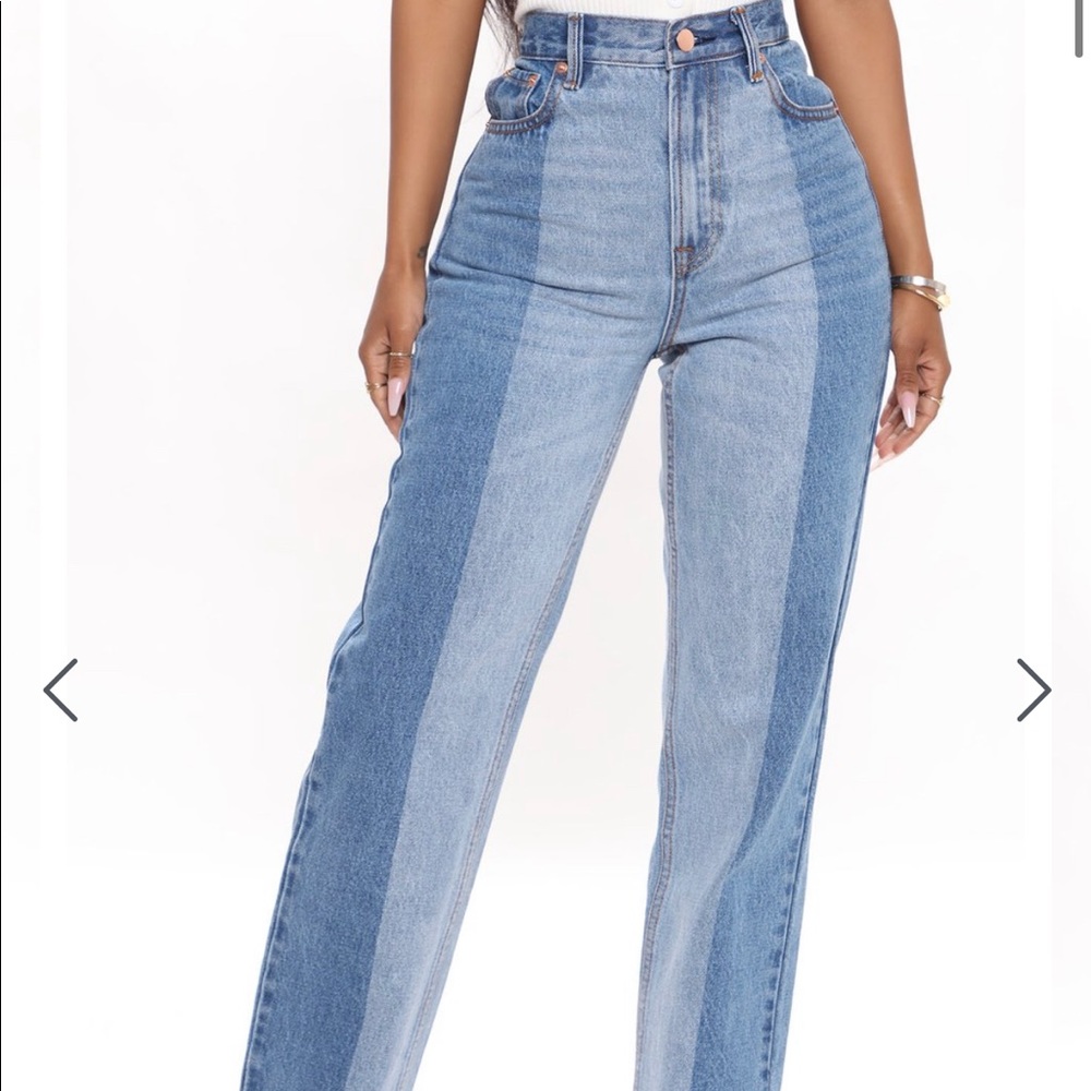 Pick A Side Two Tone straight leg jeans size 5 NWT